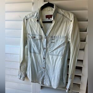 7 For All Mankind denim button down shirt